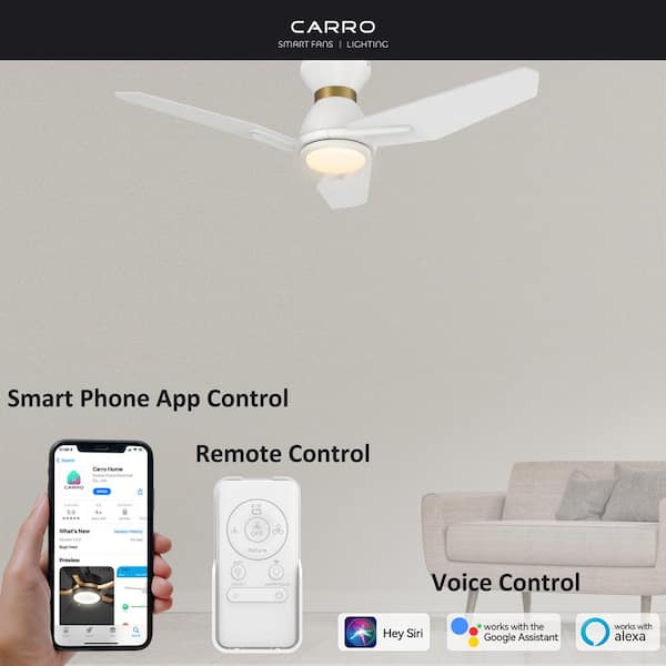 Tilbury 48 in. Integrated LED Indoor/Outdoor White Smart Ceiling Fan with Light and Remote, Works with Alexa/Google Home