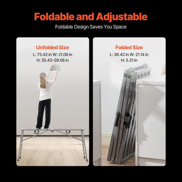 SKYSHALO Work Platform, 5.9 ft. 2.95 ft. H x 1.75 ft. W SKYSHALO Work Platform, 5.9 ft. 2.95 ft. H x 1.75 ft. W