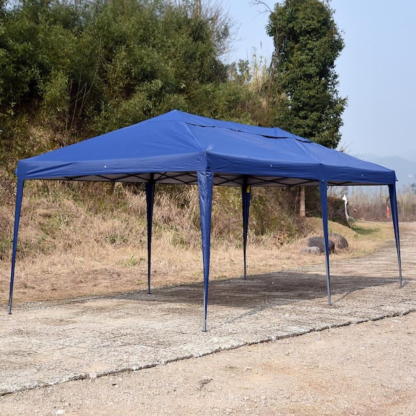 Vrijstelling Consulaat Leeds Outsunny 10 ft. x 20 ft. Blue Outdoor Gazebo Canopy Party Large Wedding  Tent with 4 Removable Sidewalls and Easy Carrying Bag 84C-117BU - The Home  Depot