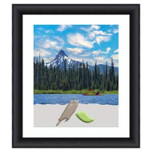 Nero Black Wood Picture Frame Opening Size 20x24 in. (Matted To 16x20 in.)