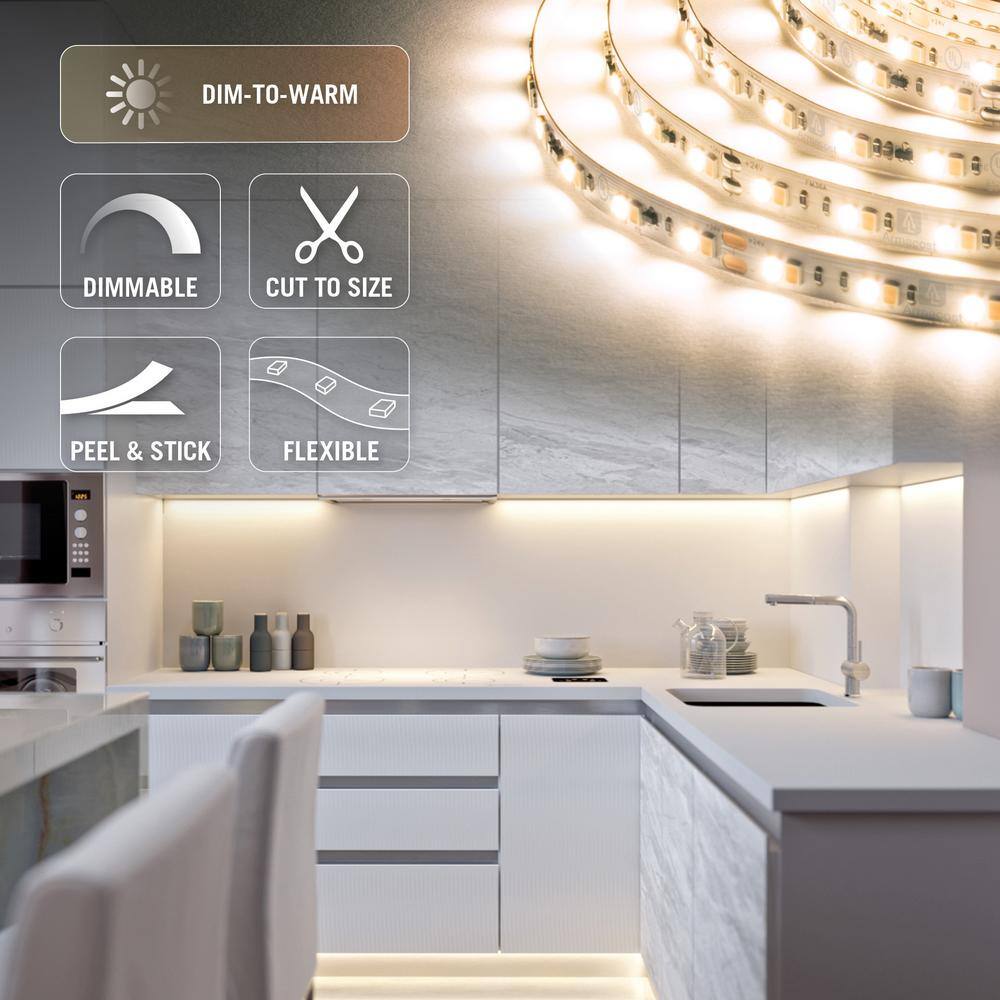 RibbonFlex Pro 8ft White Dim-to-Warm LED Tape Light