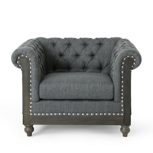Glencoe Black/Charcoal Tufted Club Chair