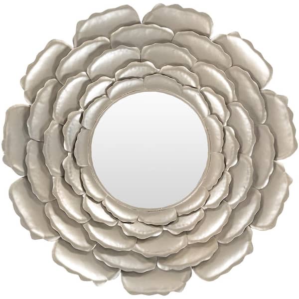 Artistic Weavers Medium Round Champagne Art Deco Mirror (32 in. H x 32 in. W)