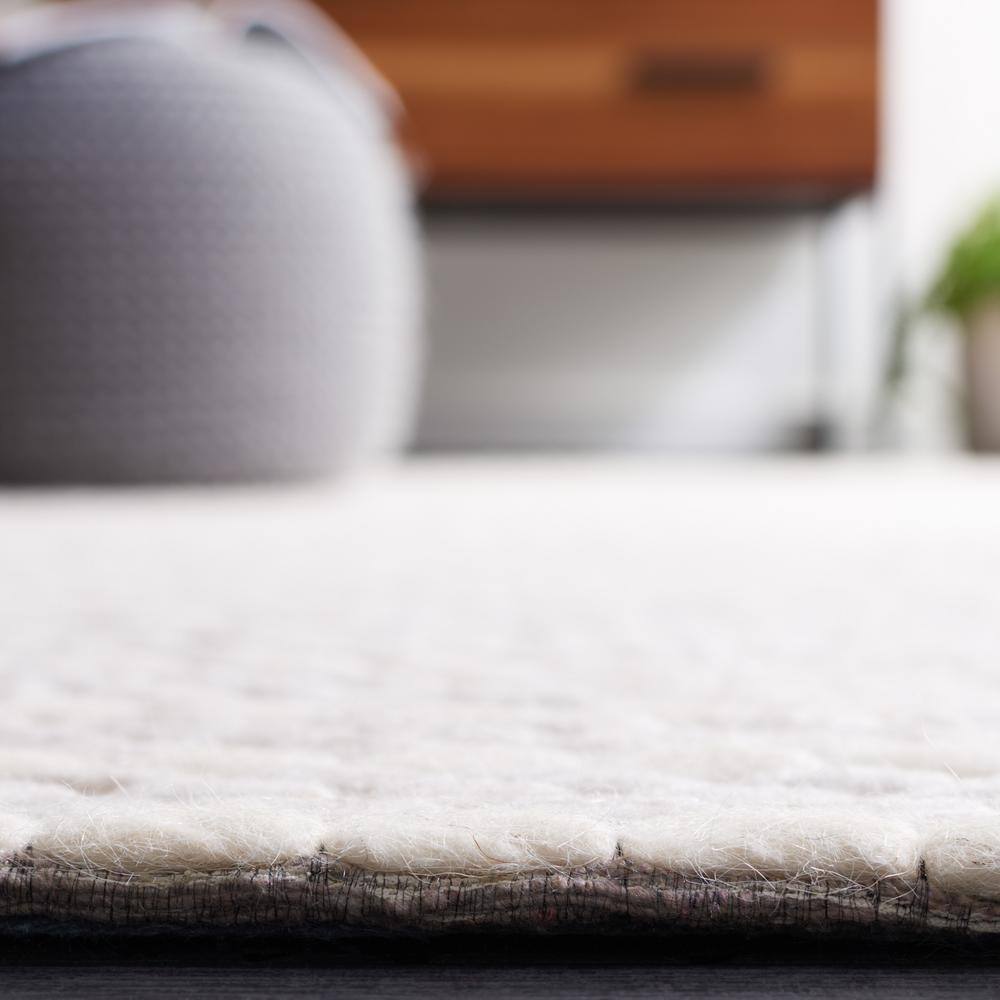 Ivory and Beige Flat Woven Wool Area Rug, 8' x 10'
