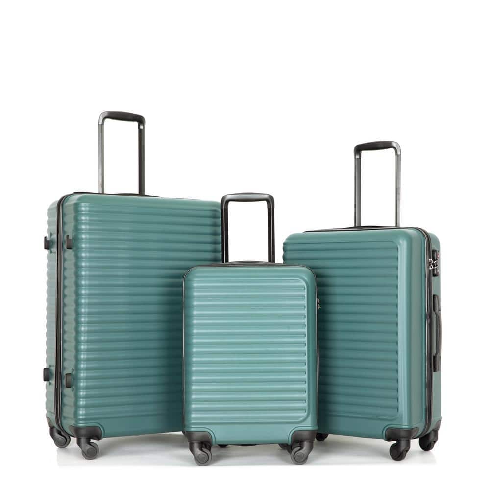 ABS 3-Piece Luggage Sets Lightweight With Suitcase Spinner Wheels ...