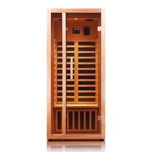 1-Person Extendable Indoor FAR Infrared Sauna Bluetooth Compatible with 6-Carbon Heaters