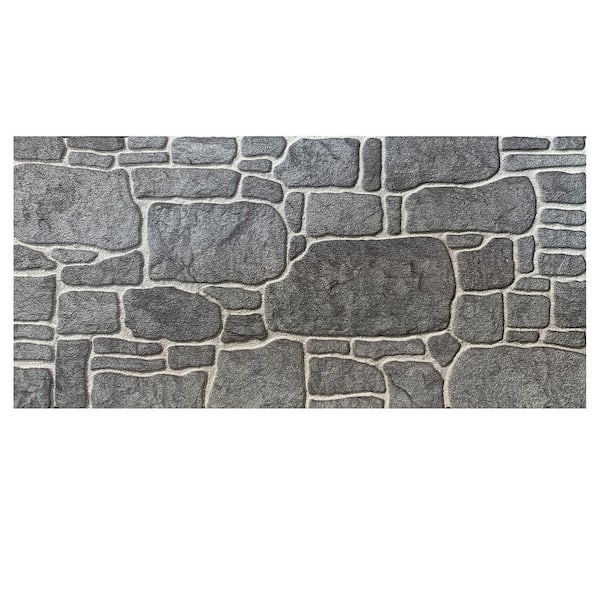 Dundee Deco 4/5 in. x 3-1/4 ft. x 1-3/5 ft. Blue Grey Multi-Colored Faux Stone Styrofoam 3D Decorative Wall Paneling 5-Pack