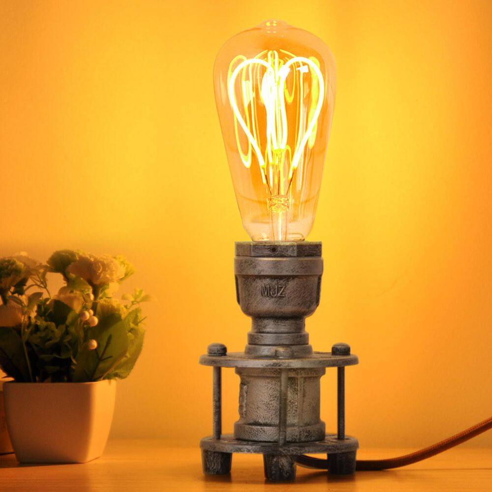 Industrial 5.2 in. 1-Light Silver Steampunk Table Lamp for Living Room with Switch, E26 Base, Not Include Blub price history on PriceWatchPro