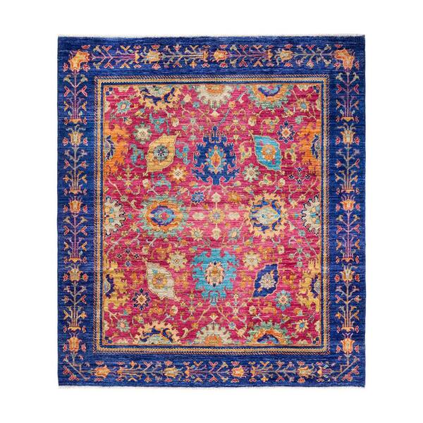 Solo Rugs Serapi One-of-a-Kind Traditional Raspberry 5 ft. 8 in. x 6 ft. 6 in. Area Rug