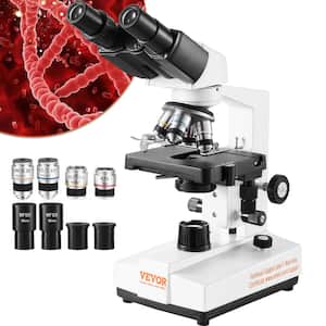 Binocular Compound Microscope 40 X-2500 X Magnification 2 Layers Binocular Compound Lab Microscope with LED Illumination