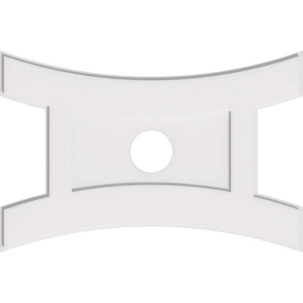 Ekena Millwork 36 in. W x 24 in. H x 5 in. ID x 1 in. P Haven Architectural Grade PVC Contemporary Ceiling Medallion