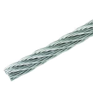 1/4 in. x 1 ft. Galvanized Steel Uncoated Wire Rope