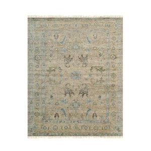 Brown 12 ft. x 15 ft. Hand Knotted Wool Classic Oushak Rug Area Rug