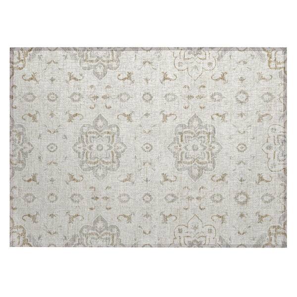 Chantille Machine Washable Indoor/Outdoor Abstract ACN3077 Ivory 3 ft. x 4 ft. Area Rug