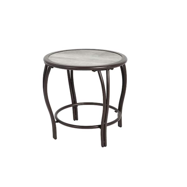 AN! Brown 3-Piece Metal Outdoor Bistro Set, Patio Furniture Set