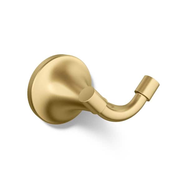 Tone J-Hook Robe/Towel Hook in Vibrant Brushed Moderne Brass