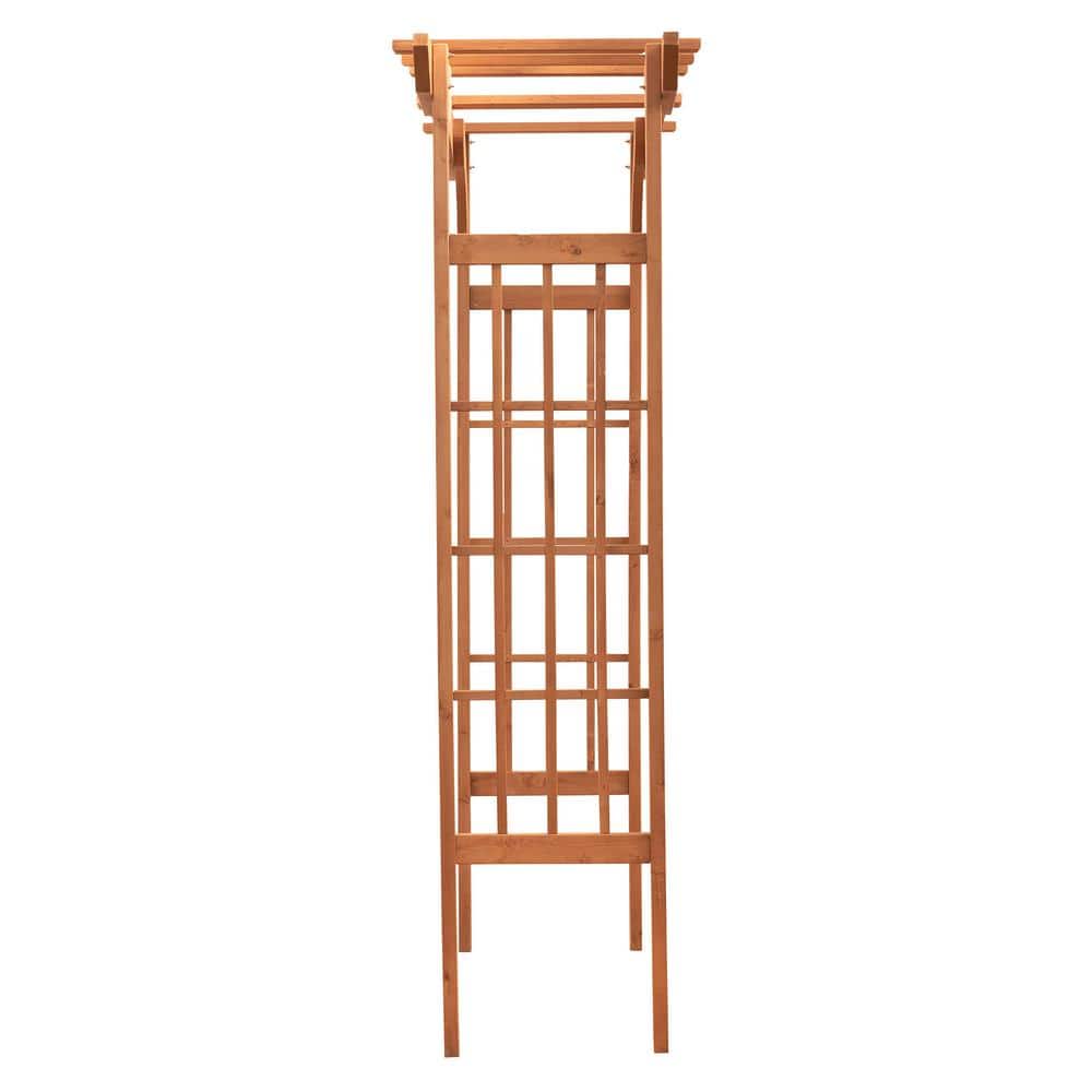 Medium Brown Wooden Lattice Design Garden Arbor