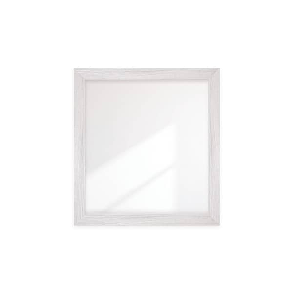 BrandtWorks Light Gray Textured Framed Wide Wall Mirror 37 in. W x 40 in. H