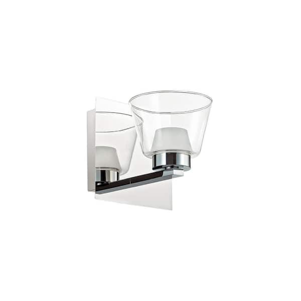 Dainolite 6 in. 1-Light Polished Chrome LED Vanity Light Bar