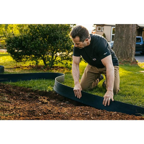 Expert Gardener Faux Stone No-Dig Landscape Edging, 10-ft