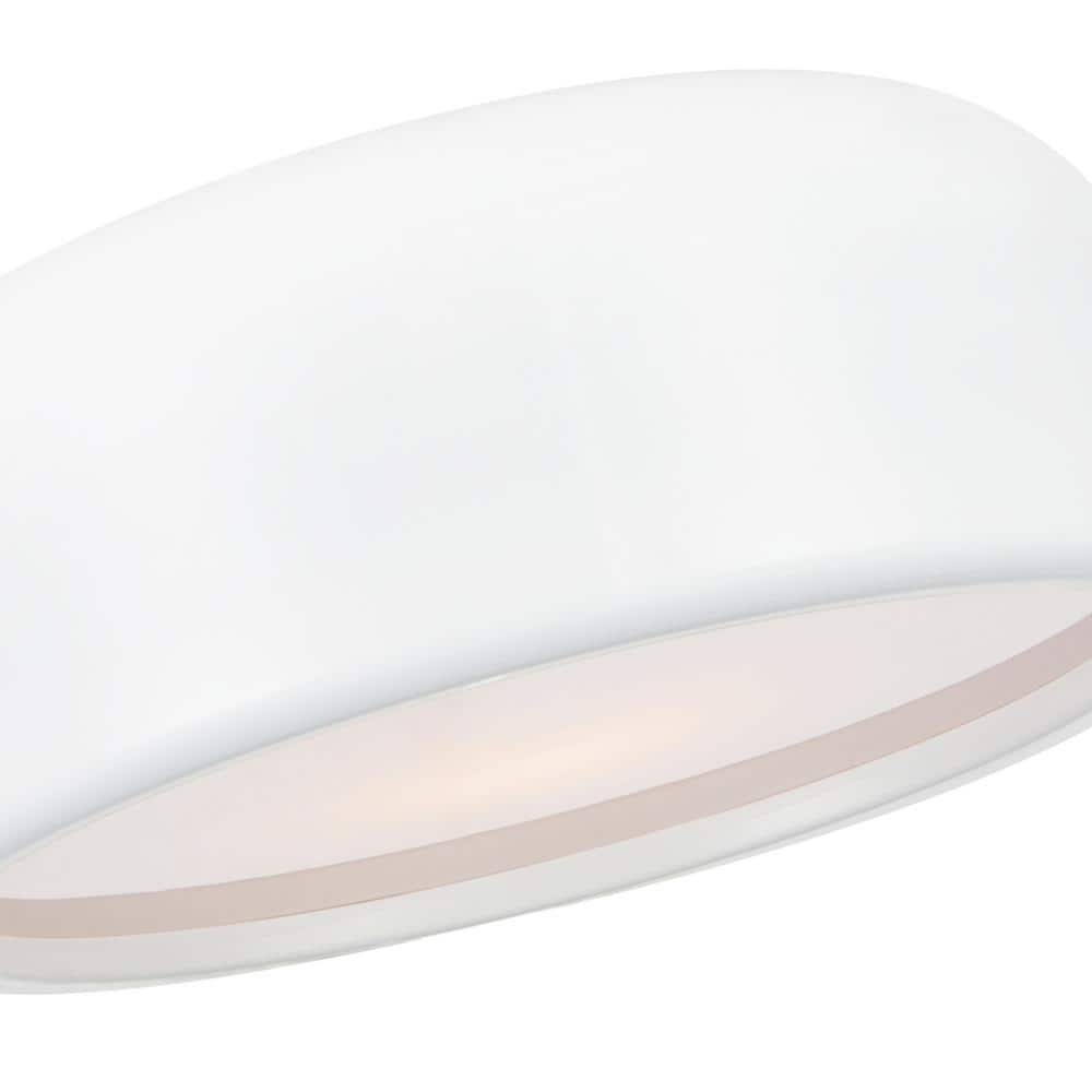 Campton 19" White Glass Dome Flush Mount Ceiling Light