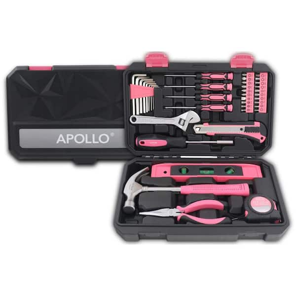 Apollo Tools General Tool Set, 39-Piece, Pink (DT9711P)