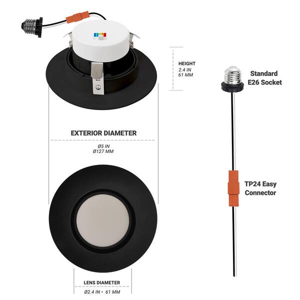 12 Pack 6 Inch Recessed Light Housings - IC Rated Air Tight Remodel Can Lights ETL Listed