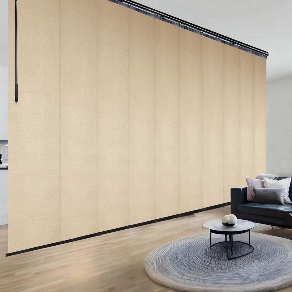 Linen 120 in. - 218 in. W x 116 in. L Adjustable 10-Panel in Black Double Rail Panel Track with 23.5 in. Slates price history on PriceWatchPro