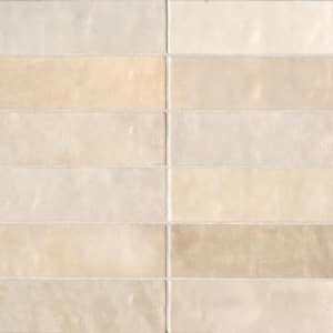 Cloe Rectangle Glossy Creme 2 in. x 8 in. Ceramic Wall Tile (10.64 sq. ft./Case)