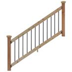 6 ft. Cedar Stair Rail Kit with Aluminum Square Balusters