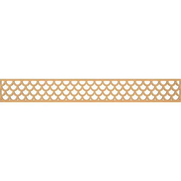 Ekena Millwork Hudson Fretwork 0.25 in. D x 46.5 in. W x 6 in. L MDF Wood Panel Moulding