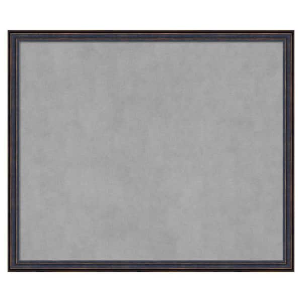 Amanti Art Dark Bronze Scoop 26 in. x 22 in. Framed Magnetic Board
