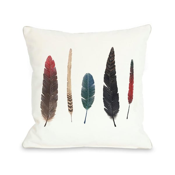 feather design throw pillows