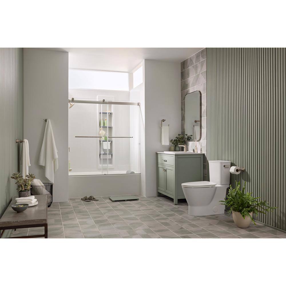 White Vitreous China Elongated Two-Piece High Efficiency Toilet