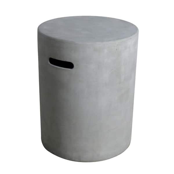 Elementi 16 in. Diameter Light Grey Concrete Propane Tank Cover for Lunar Bowl Fire Table