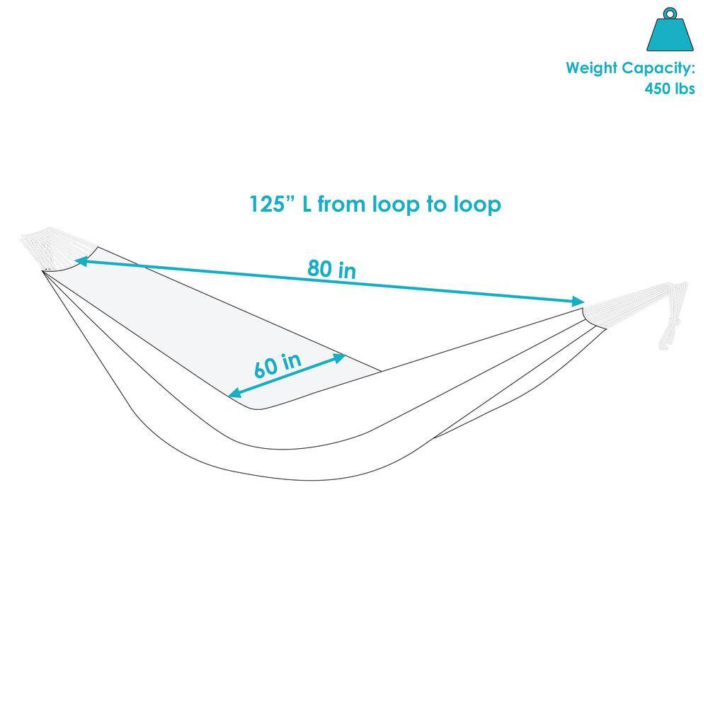 Sea Grass Cotton Brazilian Hammock for Two with 450 lb Capacity