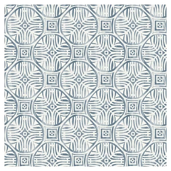 Chesapeake Sandee Medallion Blue Prepasted Non Woven Wallpaper 3125 ...