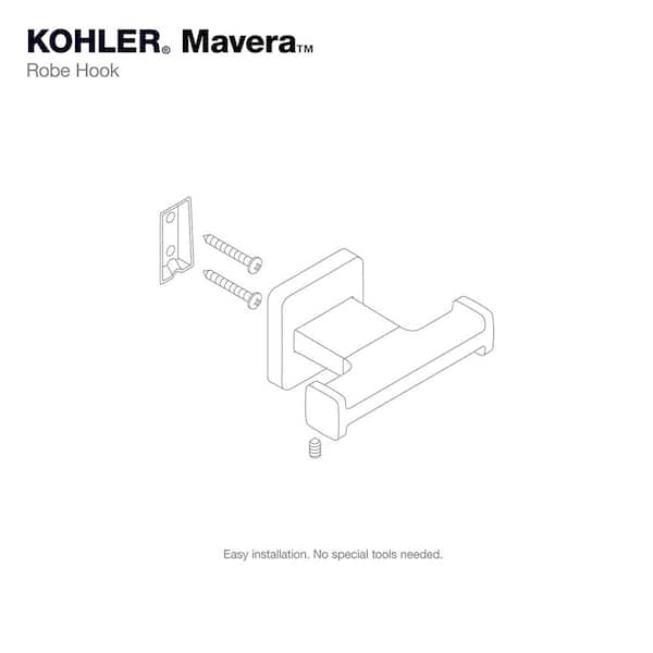 KOHLER Honesty J-Hook Single Robe Hook in Polished Chrome