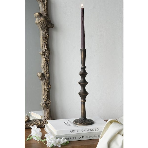 IRON CANDLE STAND Sサイズ2点　Lサイズ2点セット Sculptural Black Iron Candle Holder 2-Pack, S: 3. 9 x 3. 9 x 13. 8