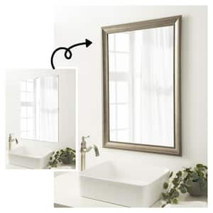 Mirror Makeover Lyla Ornate Silver 25.25 in. W x 37.25 in. H Bathroom Mirror Frame Border Kit-Fits a 24x36 mirror