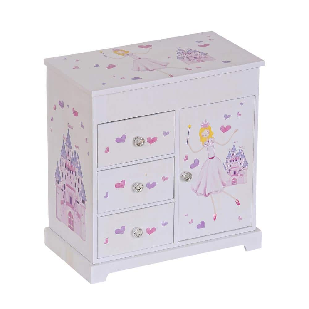 Mele  Co Adalyn Girl's White Fashion Paper Musical Ballerina Jewelry Box  00718S16 The Home Depot