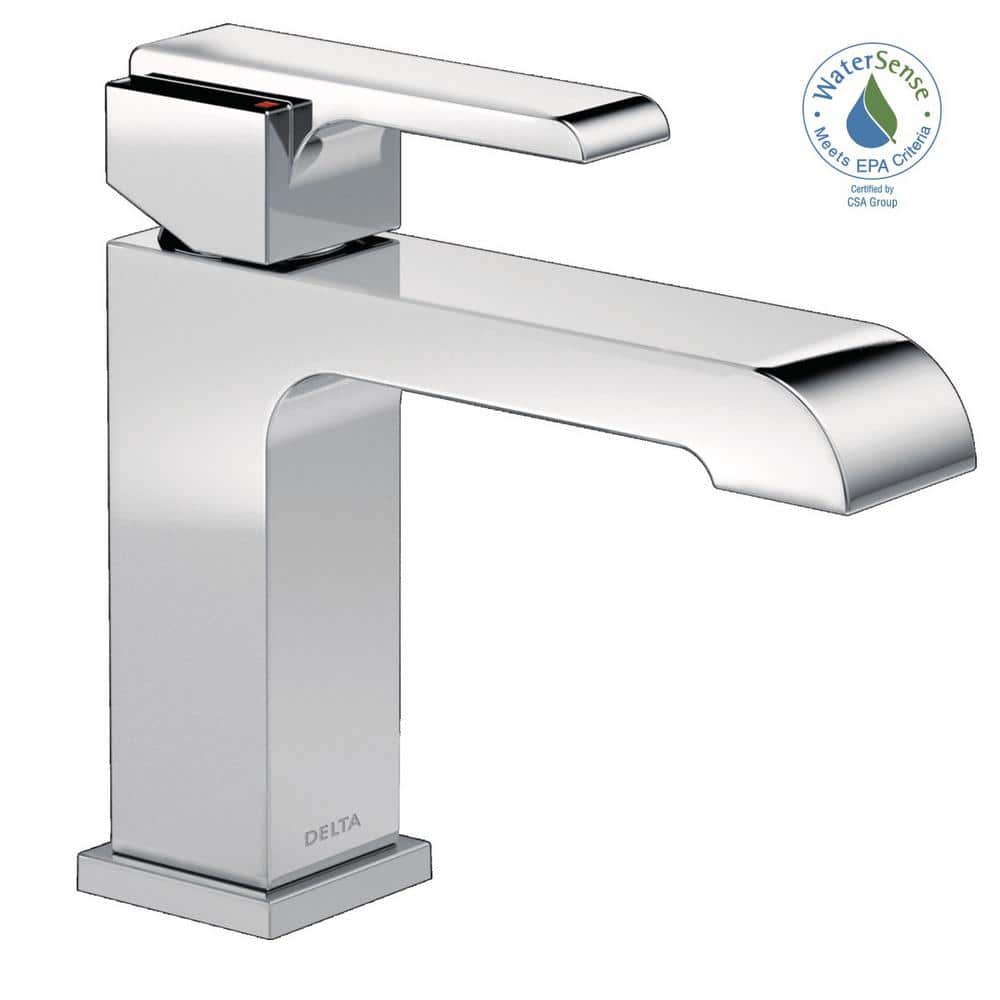Sleek Chrome Modern Single Hole Bathroom Faucet with Drain