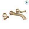 Delta Stryke 2-Handle Wall Mount Bathroom Faucet Trim Kit In Champagne ...