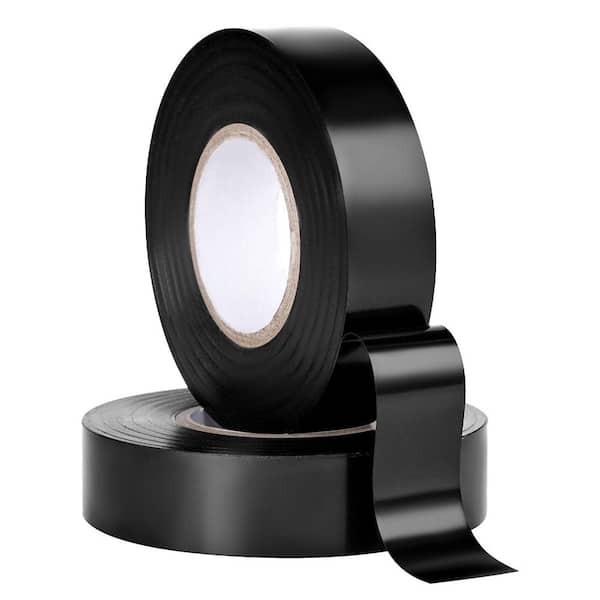 3/4 in. x 66 ft. 600-Volt Electrical Tape Black (1-Pack), General Purpose PVC Insulating Wire 0℉ to 221℉ Flame Retardant