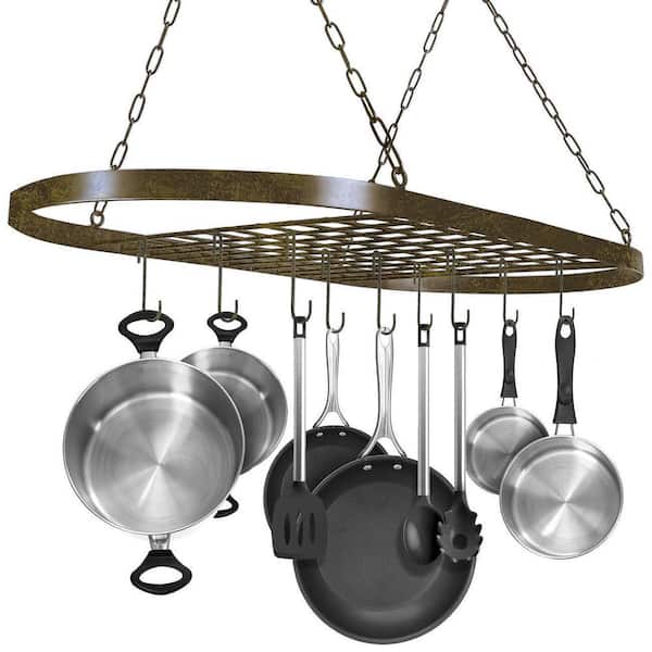 Sorbus Space Saver Brown Metal Ceiling Organizer