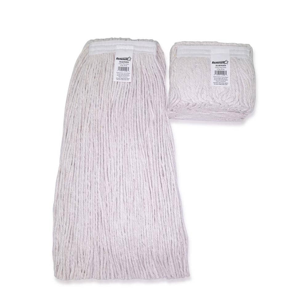 Renown 24 Oz 4 Ply 1 In Headband Natural Cotton Cut End Mop Head 6   Renown Mop Heads Cm 20024hp 64 1000 