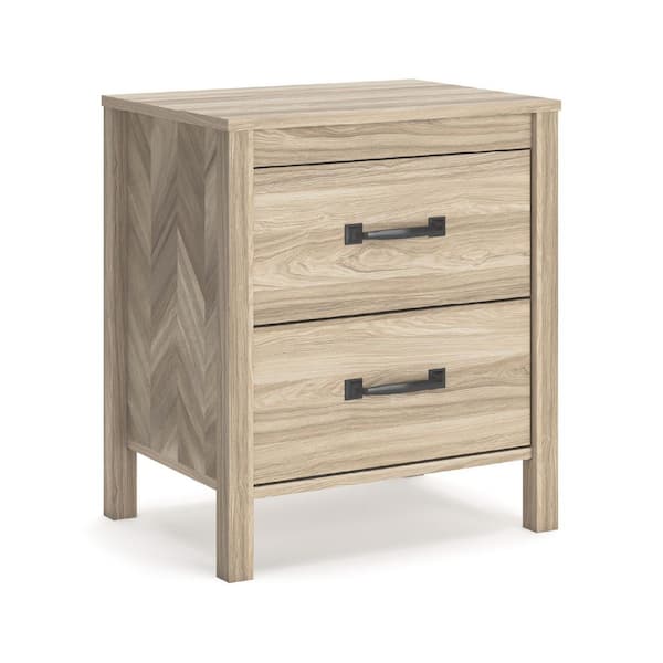 Battelle Beige 2 Drawer 21.5 in. W Nightstands