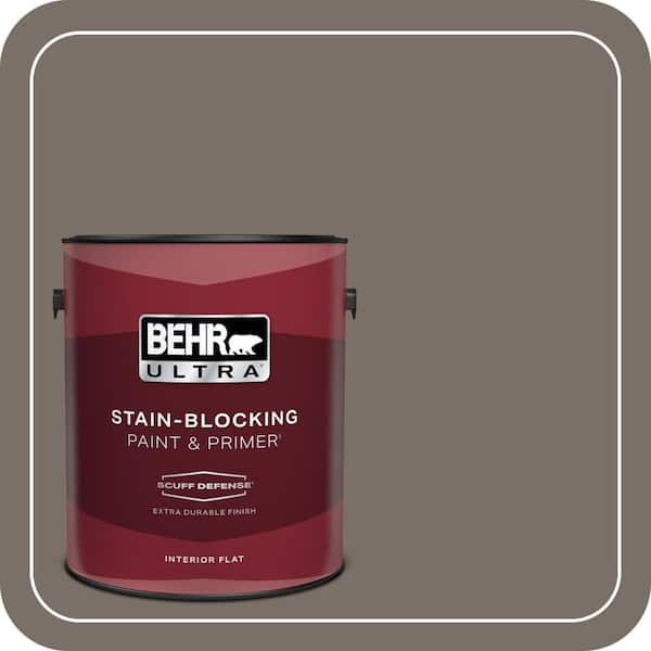 BEHR ULTRA 1 gal. #N200-6 Kindling Extra Durable Flat Interior Paint & Primer