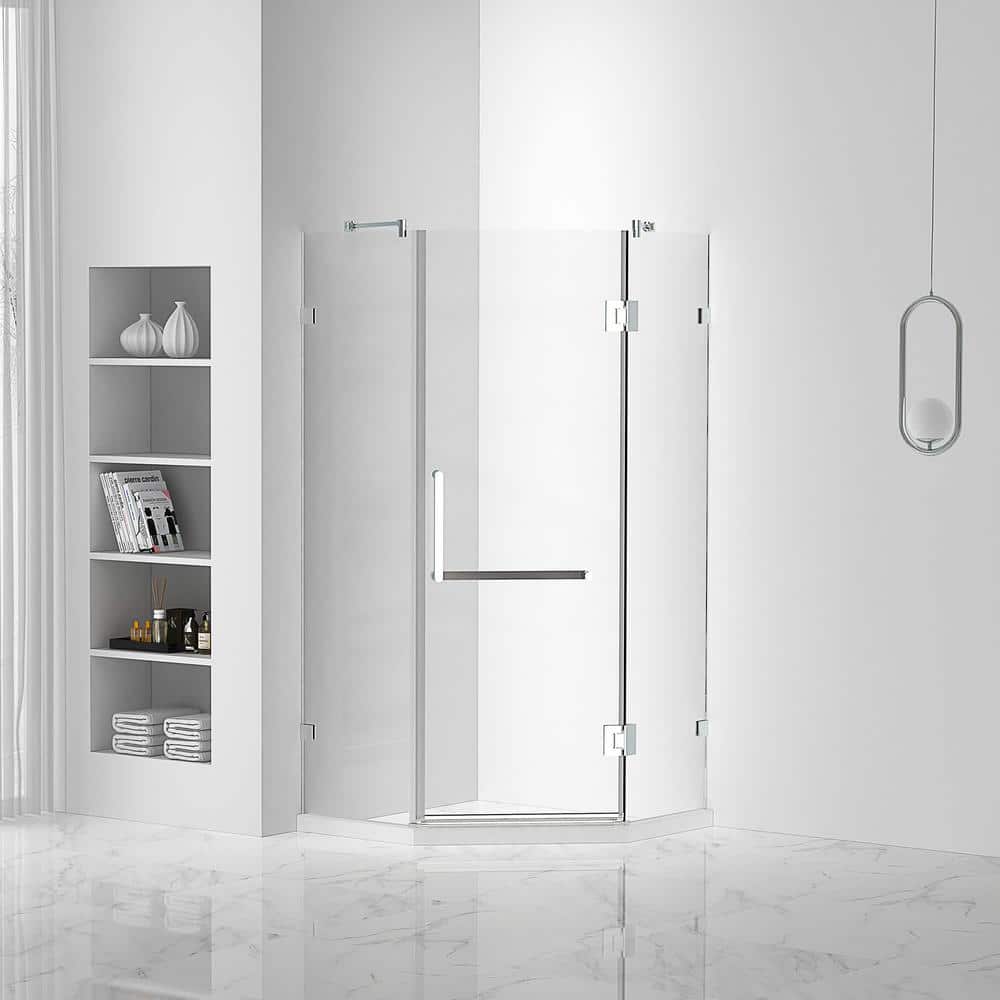 42'' Polished Chrome Frameless Neo Angle Shower Enclosure
