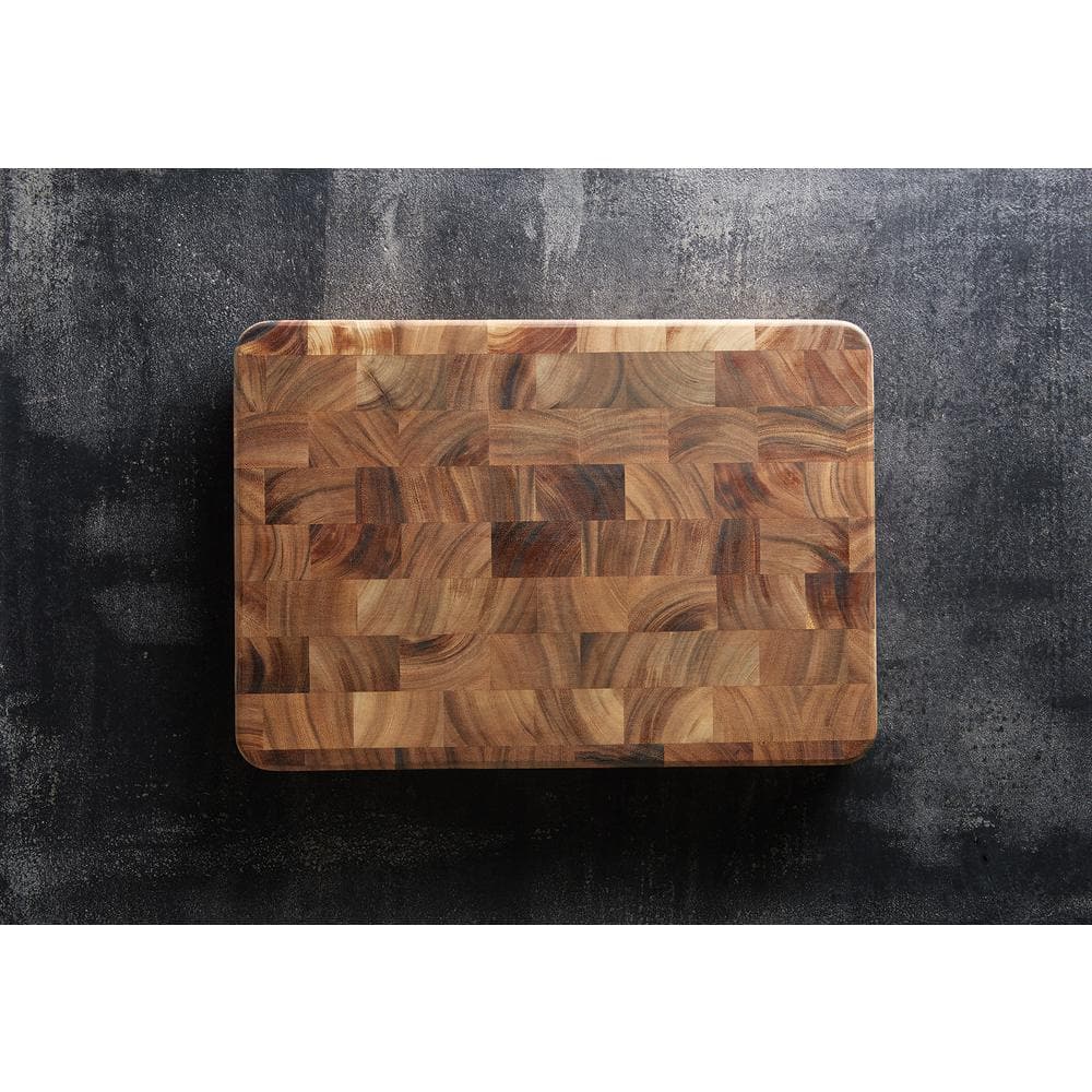 Large Rectangular Acacia Wood End Grain Chopping Block